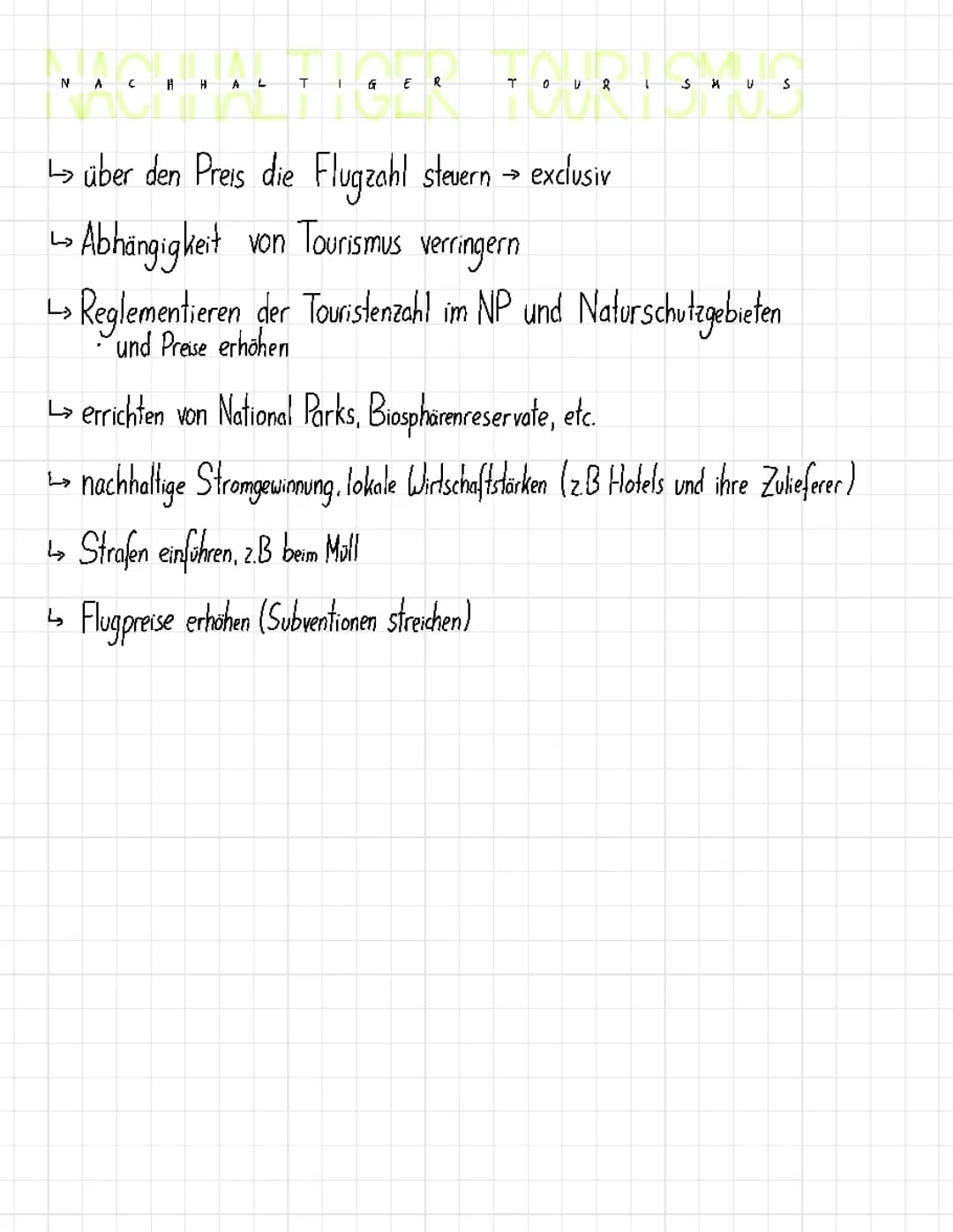 nachhaltiger/ sanfter Tourismus 