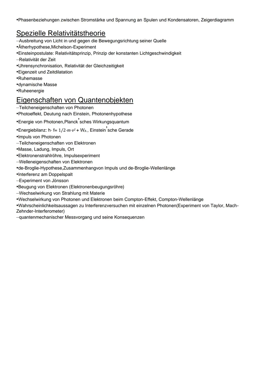 Physik Abitur 2021 GK Sachsen-Anhalt Checkliste
Kinematik der Punkmasse
-Modell ,,Punktmasse"
-Bewegung in Systemen
•Bewegungsarten und Bewe