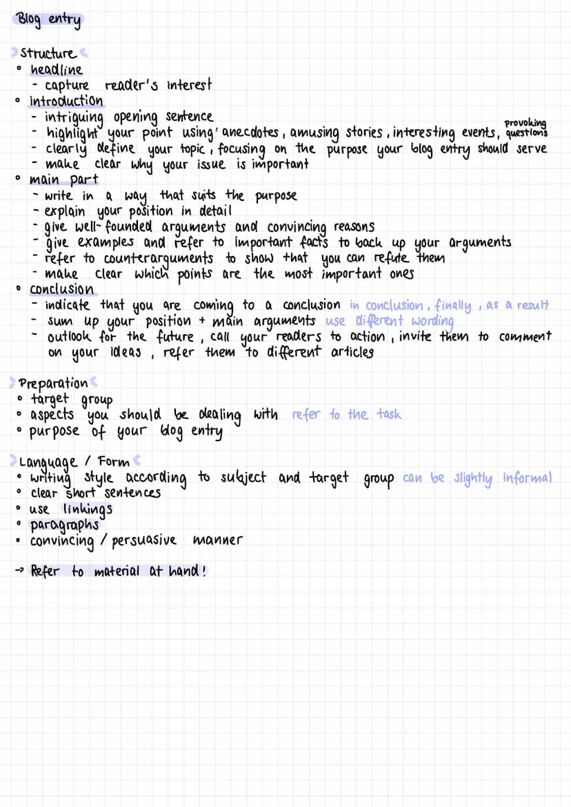 Summary
Structure
0
O
introduction
Notes
• use your own words
• neutral point of view
0
0
no own ideas, illustrations, metaphors, or interpr