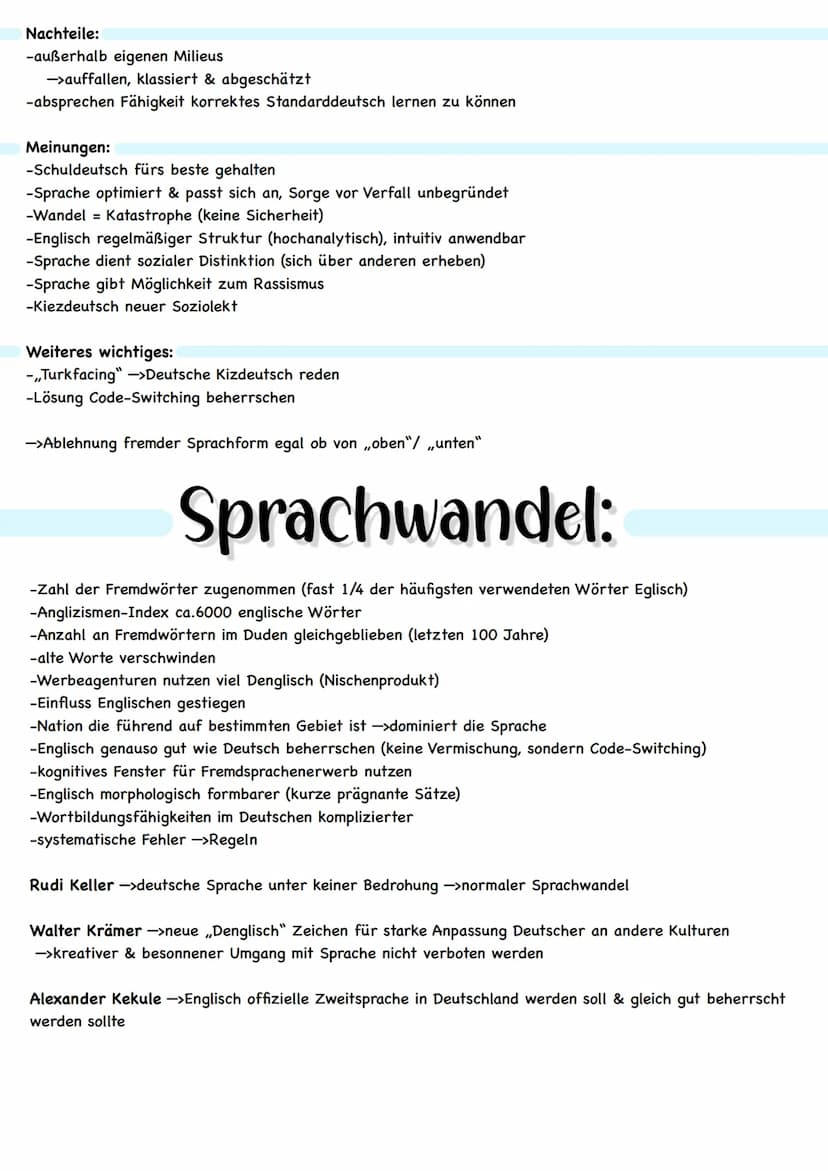 Dialekt:
->regional/ lokal begrenzte Sprachvarietät (wesentliche Gemeinsamkeiten mit Standardsprache)
-regionale Herkunft (Stärkung Zusammen