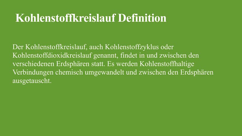Kohlenstoffkreislauf
Die Besonderheiten des Kreislaufes im Wald Kohlenstoffkreislauf Definition
Der Kohlenstoffkreislauf, auch Kohlenstoffzy