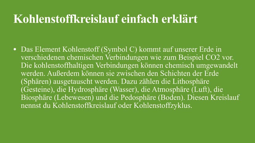 Kohlenstoffkreislauf
Die Besonderheiten des Kreislaufes im Wald Kohlenstoffkreislauf Definition
Der Kohlenstoffkreislauf, auch Kohlenstoffzy