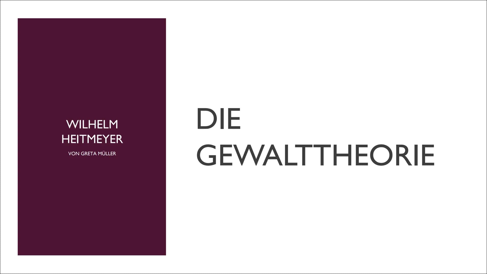 WILHELM
HEITMEYER
VON GRETA MÜLLER
DIE
GEWALTTHEORIE INHALT
■ Wilhelm Heitmeyer
▪ Wichtige Wörter
Kerngedanken
■
Desintegrationspotenziale
▪