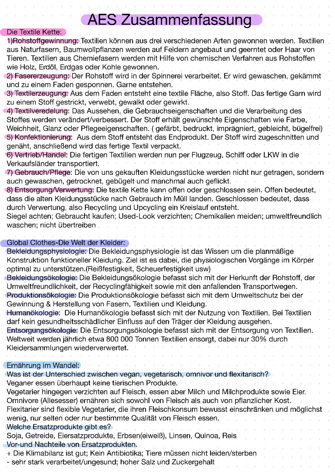 Textile Kette einfach erklärt: Schritte, Materialien und Ernährungsweisen
