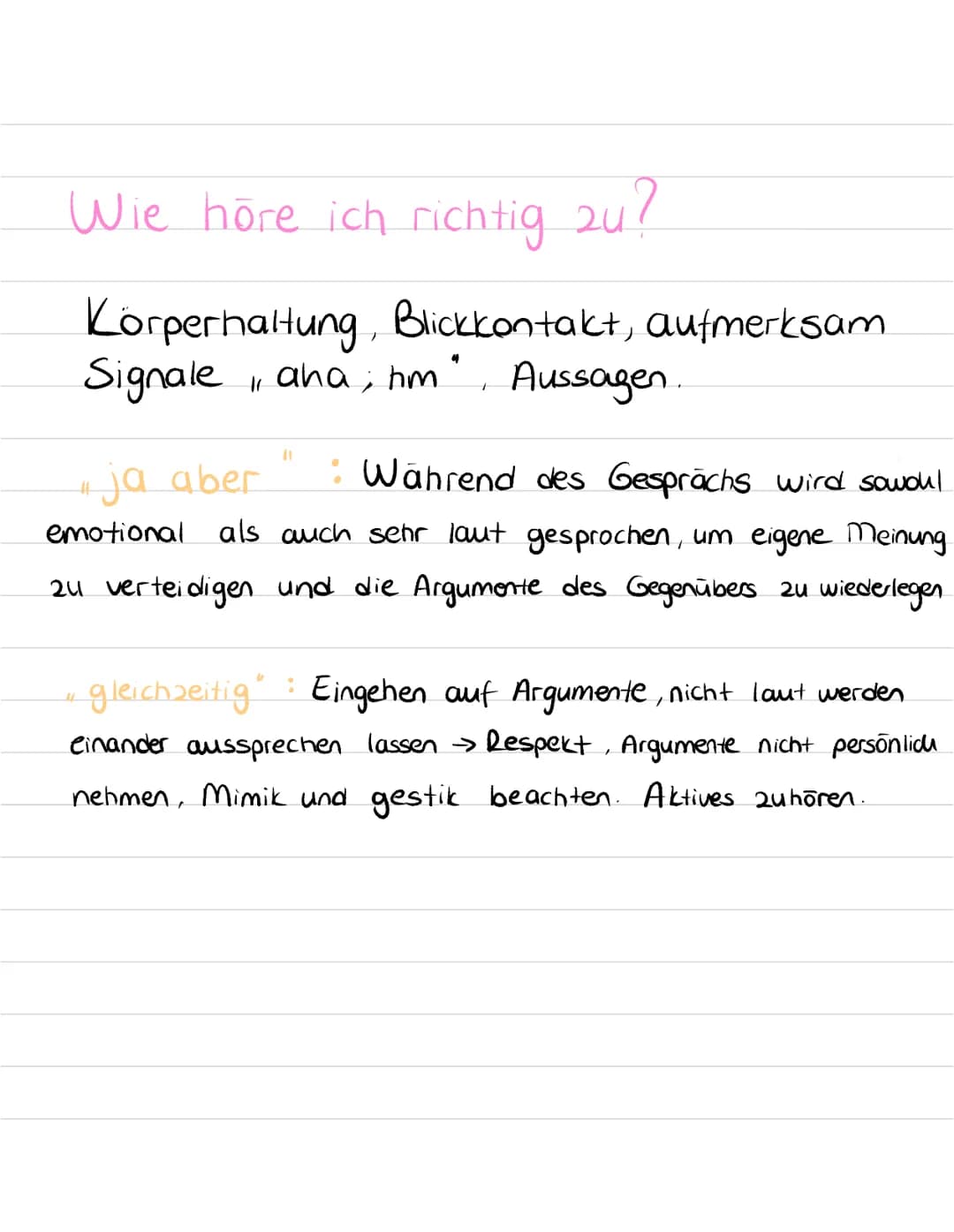  Klassenarbeit Nr. 1
→ Arten von Kommunikation.
(1) Verbale Kommunikation.
Mündlich -Schriftlich
(2) Nonverbale Kommunication.
- Mimik - Ges