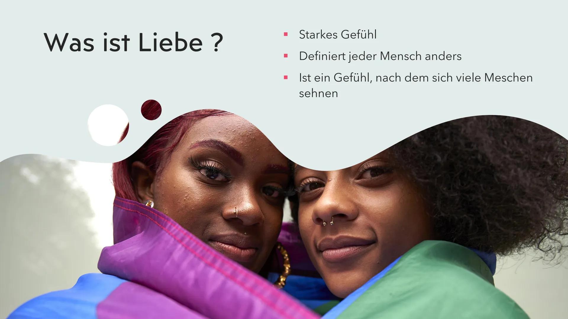 LGBTQ+
ve Inhalt
Was ist Liebe?
I Verschiedene Sexualitäten
■
I
■
I
■
■
Regenbogenfamilien
I Geschlechtsidentitäten
■
Meinung verschiedener 