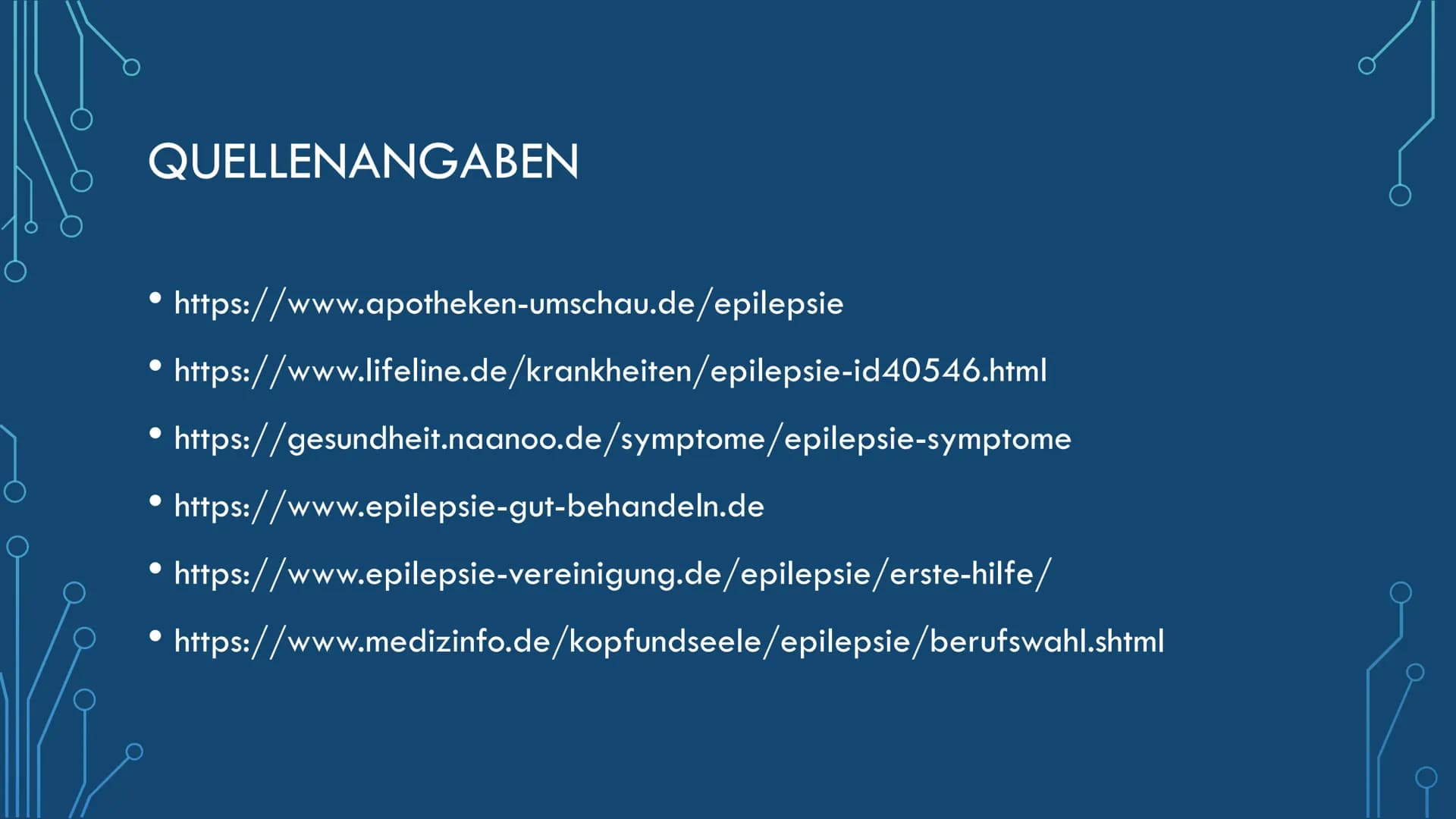 EPILEPSIE INHALT
• Einführung
Symptome
Verbreitung
●
• Ursache
Therapie
● Erste Hilfe
● Leben mit der Krankheit EINFÜHRUNG
-> Folge mehrerer