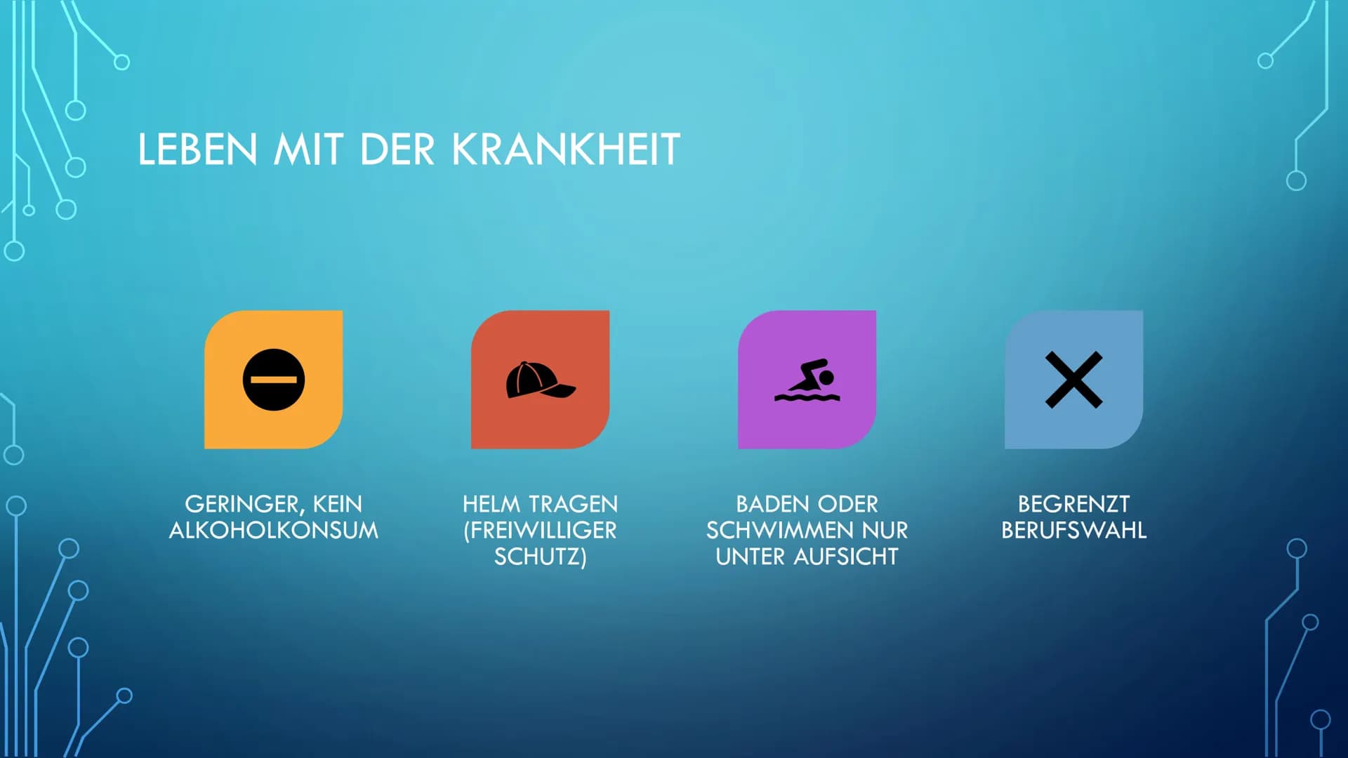 EPILEPSIE INHALT
• Einführung
Symptome
Verbreitung
●
• Ursache
Therapie
● Erste Hilfe
● Leben mit der Krankheit EINFÜHRUNG
-> Folge mehrerer