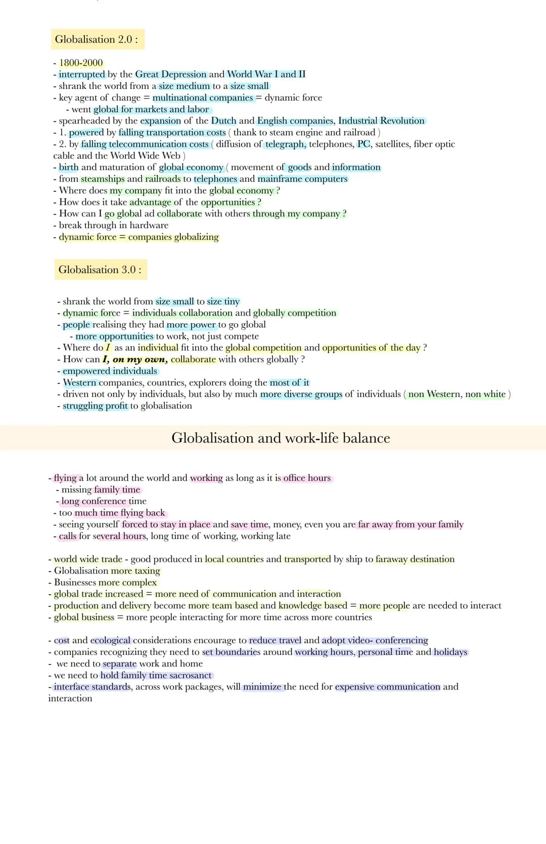 Englisch KA. 2
Themen:
• Listening Comprehension
• Cartoon Analysis
- Globalization :
- Definition
- Pro and Cons
Three eras of Globalisatio