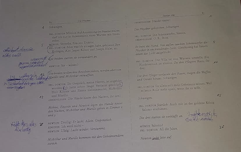 EF Deutsch Grundkurs BNG/GS/KG/KJ
Gruppe B
Klausurzeit: 90 Minuten
Klausur Nr. 1 im 2. Schulhalbjahr 2020/21
Thema: Ein Drama untersuchen- A