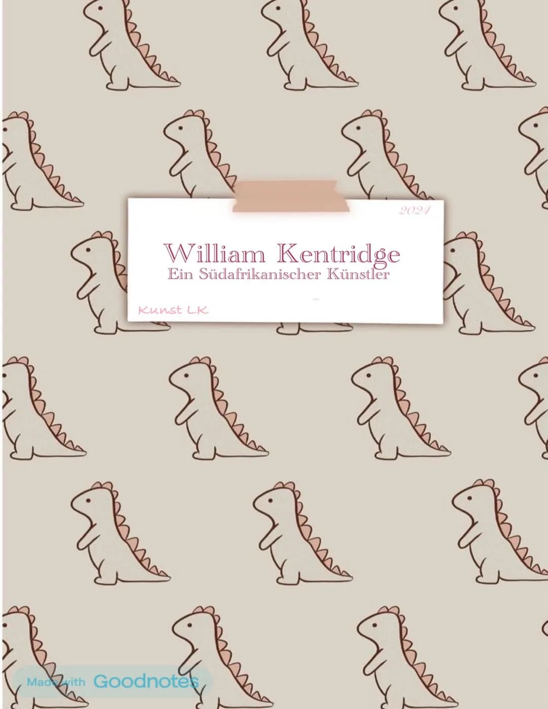 # William Kentridge
Ein Südafrikanischer Künstler

Kunst LK

2021

Made with Goodnotes --- OCR Start ---
INHALTSANGABE
William Uentridge
• B