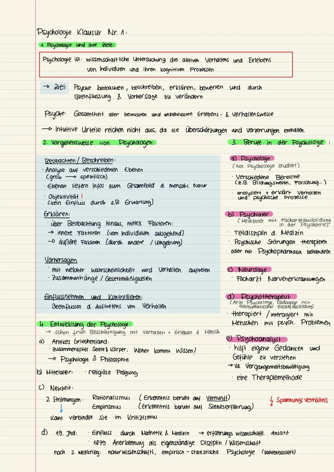 Einführung in die Psychologie 