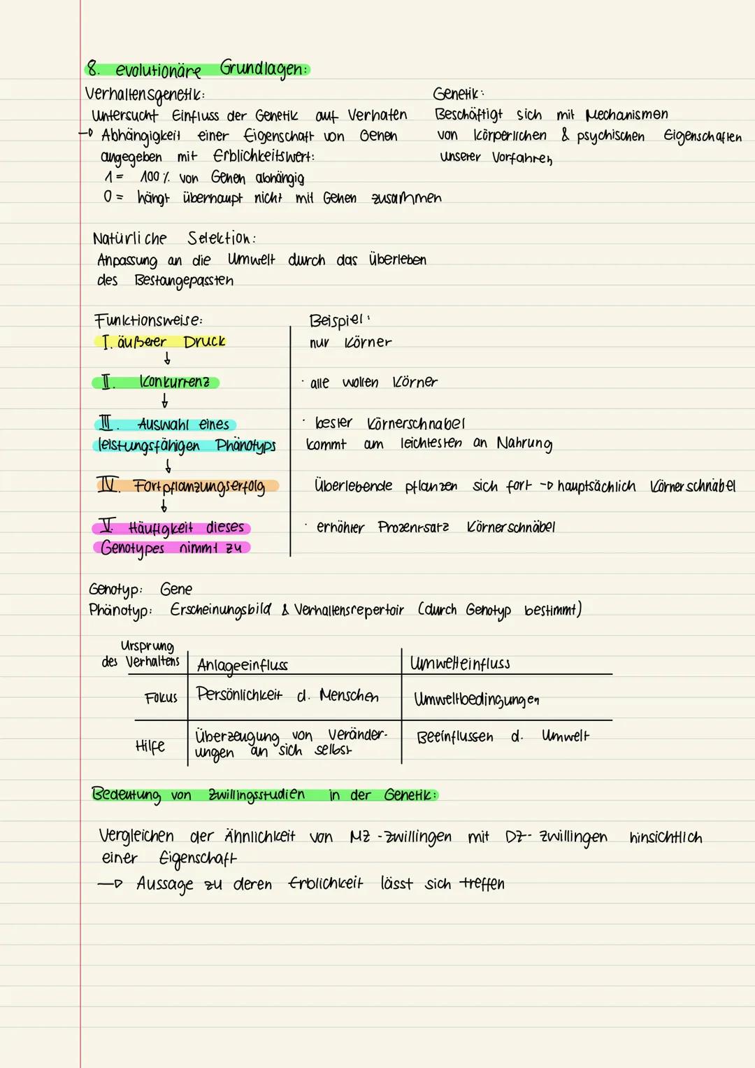 # Psychologie Klausur Nr. 1:
1. Psychologie und ihre Ziele:
Psychologie ist: wissenschaftliche Untersuchung des aletiven Verhaltens und Erle