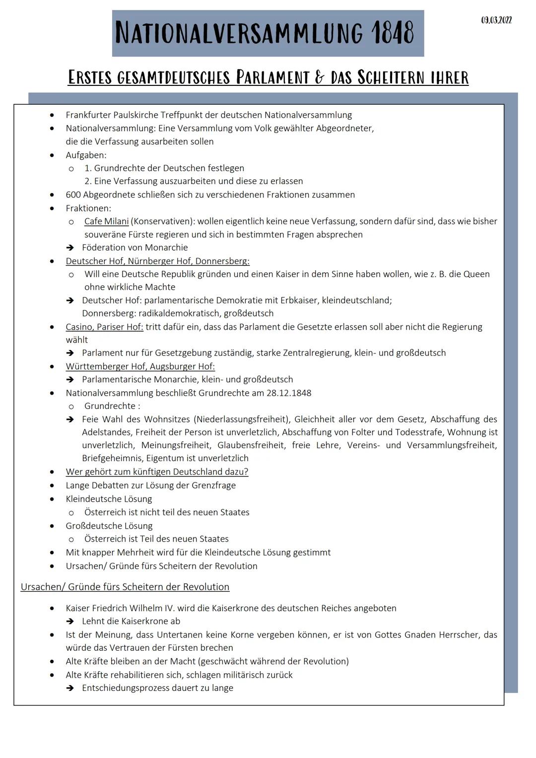 # DEUTSCHLAND IM VORMÄRZ

# GRÜNDE/URSACHEN DER REVOLUTION 1848

09.03.2022

1. Politische und gesellschaftliche Krise

- Menschen wehren si