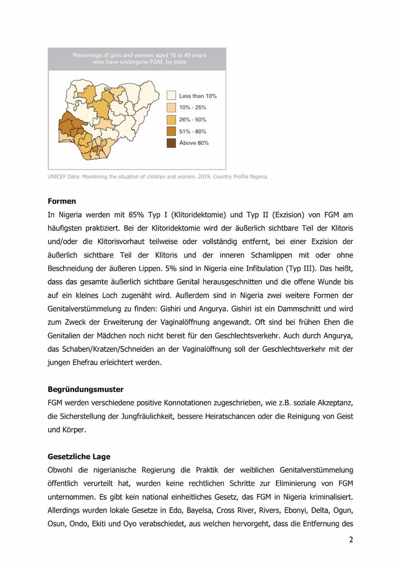 TERRE DES FEMMES
I. Weibliche Genitalverstümmelung / FGM (Stand 11/2019)
II. (Sexualisierte) geschlechtsspezifische Gewalt
III. Früh- / Kind
