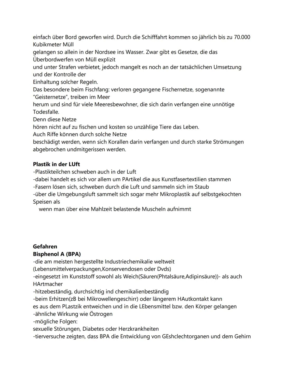 1. Ursachen
1.1 Plastik in Wasser
1.1.1 Plastikmüll in den Ozeanen
- jährlich landen 30 mio. Tonnen Kunststoff im Meer
1.1.2 Plastikinseln
H