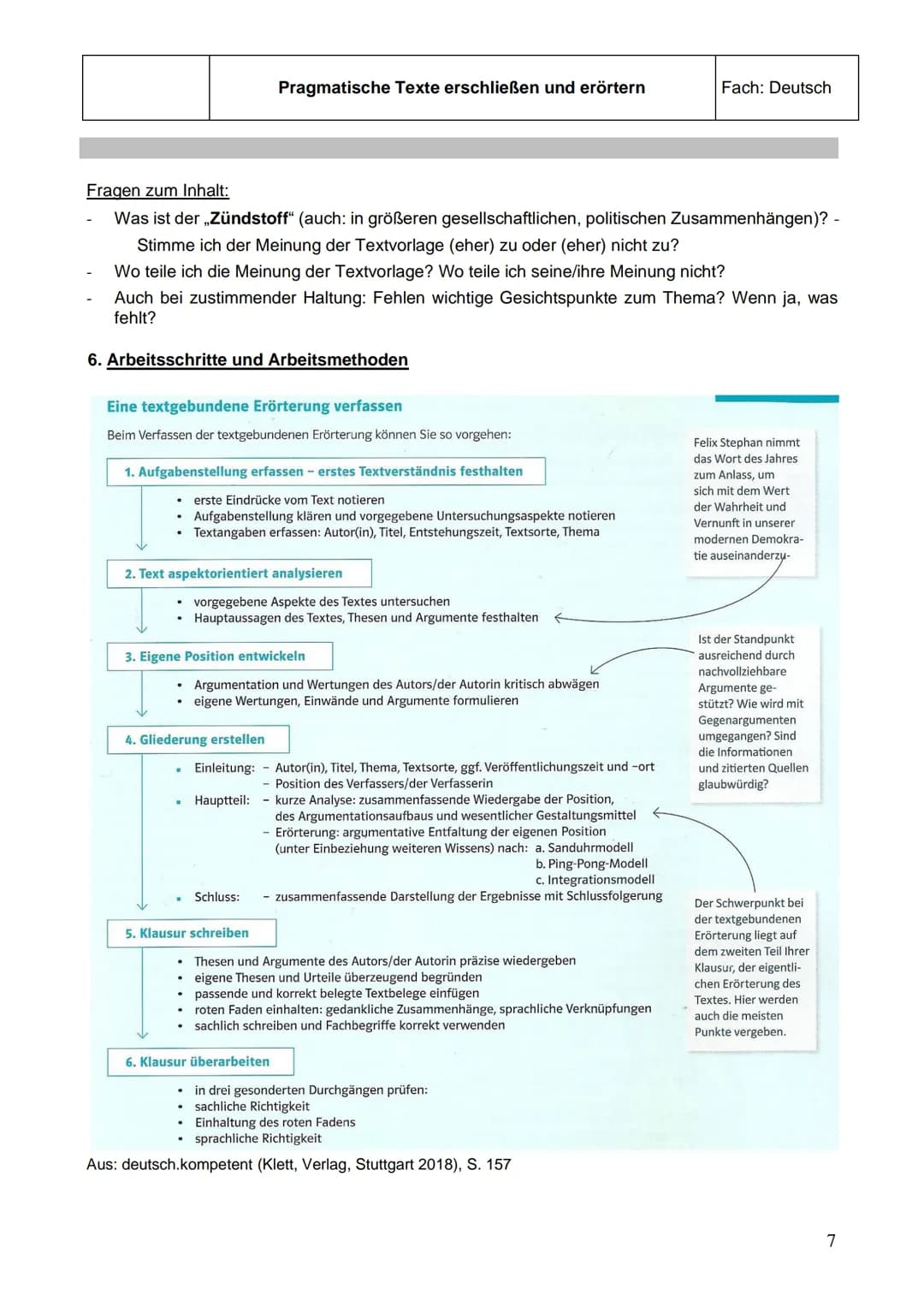 Pragmatische Texte erschließen und erörtern
1. Was ist eine Erörterung? Was ist eine Texterörterung?
In unserem Alltag haben wir häufig die 