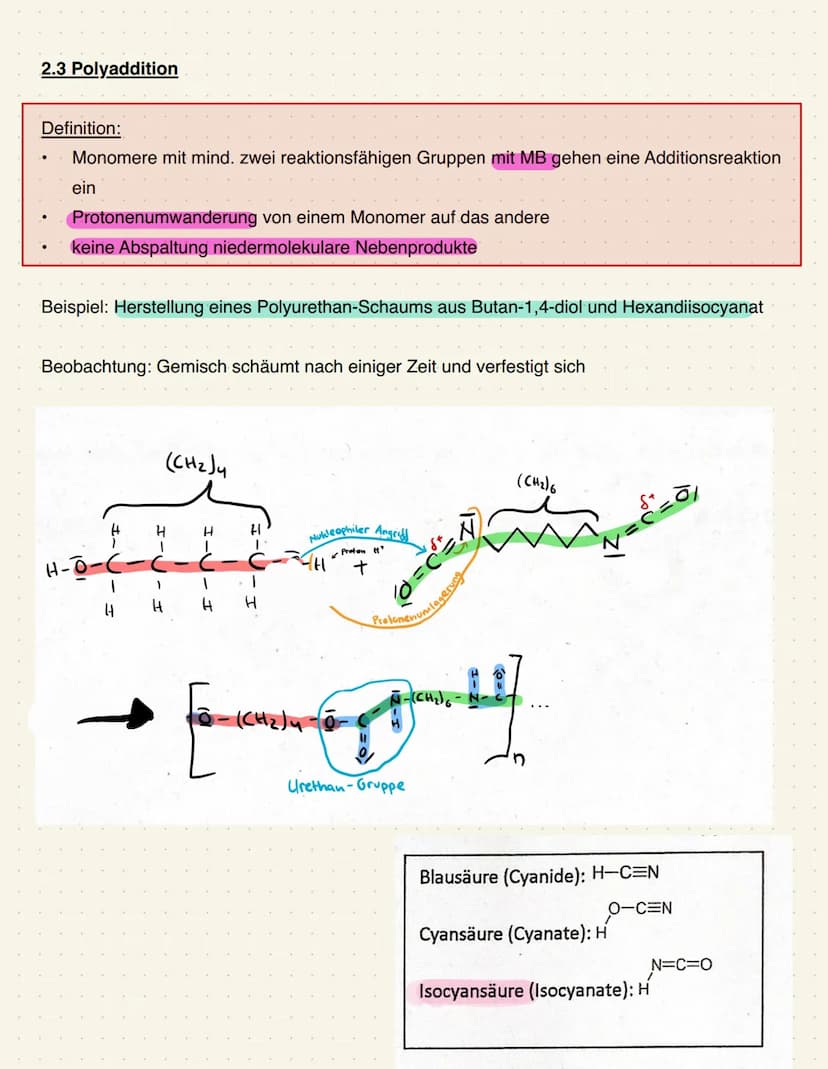 1. Allgemeines
= Polymer, organische Wertstoffe, die in der Natur nicht vorkommen
Polymer; Makromolekül, das vielen gleichen aus Bausteinen 