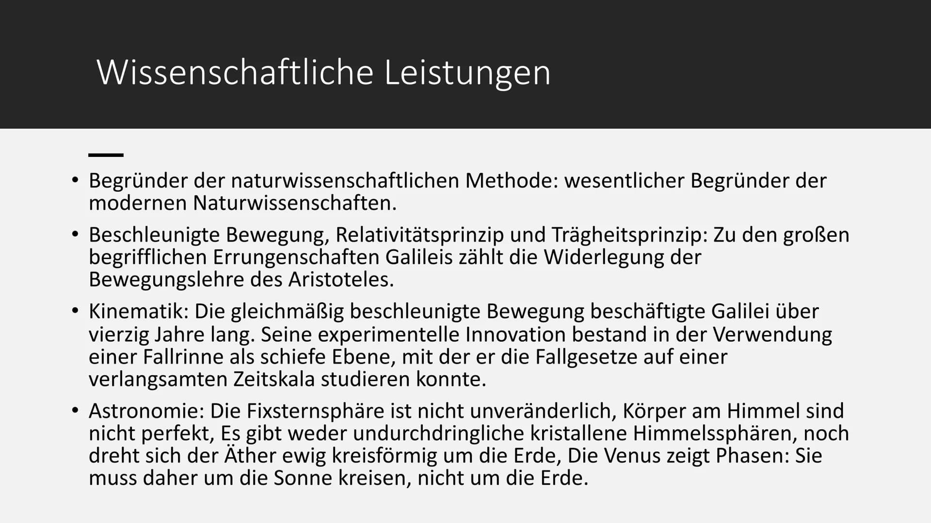Galileo Galilei: Referat über seinen Beruf, seine Erfindungen und mehr