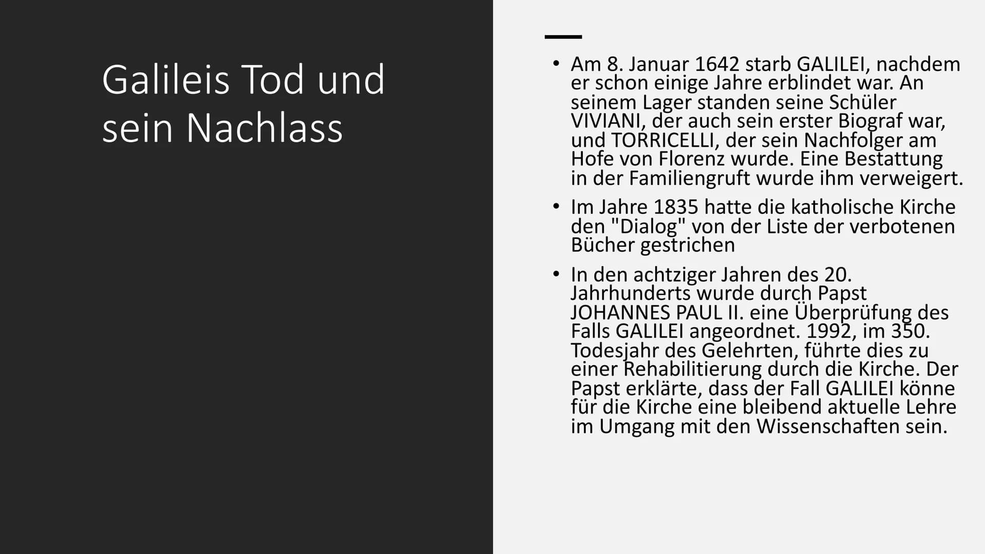 Galileo Galilei: Referat über seinen Beruf, seine Erfindungen und mehr