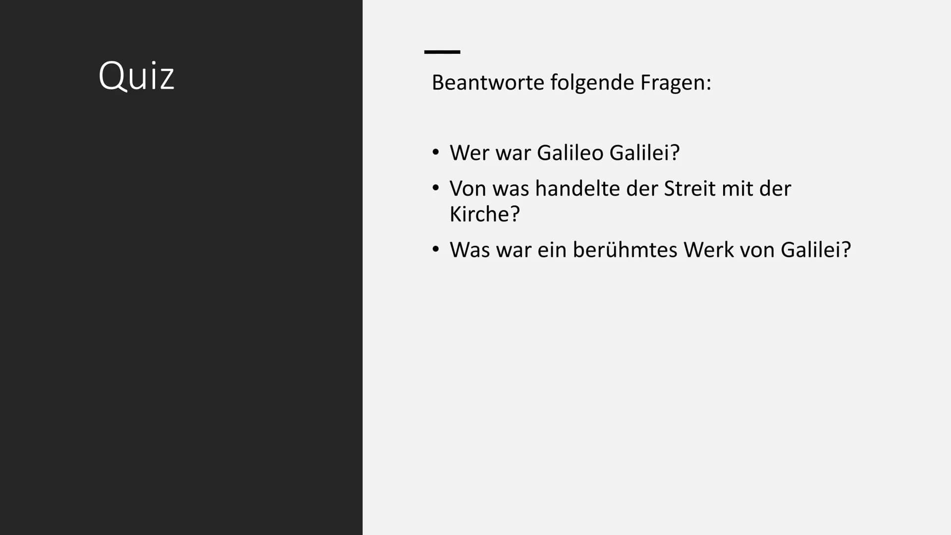 1 Allgemeines
●
●
●
Galileo Galilei - Handout
Philosoph, Mathematiker, Ingenieur, Physiker, Astronom und Kosmologe
Viele seiner Entdeckungen