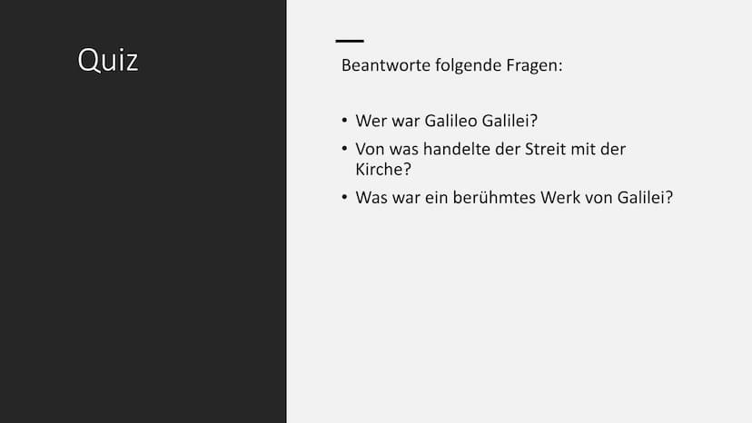 1 Allgemeines
●
●
●
Galileo Galilei - Handout
Philosoph, Mathematiker, Ingenieur, Physiker, Astronom und Kosmologe
Viele seiner Entdeckungen