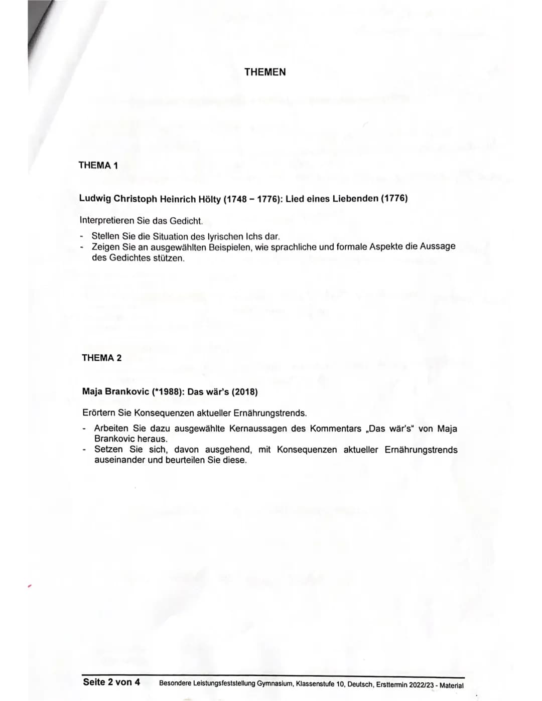 BLF Deutsch
2023
Sachsen Sächsisches Staatsministerium
für Kultus
Schuljahr 2022/23
Geltungsbereich:
Schülerinnen und Schüler
der Klassenstu