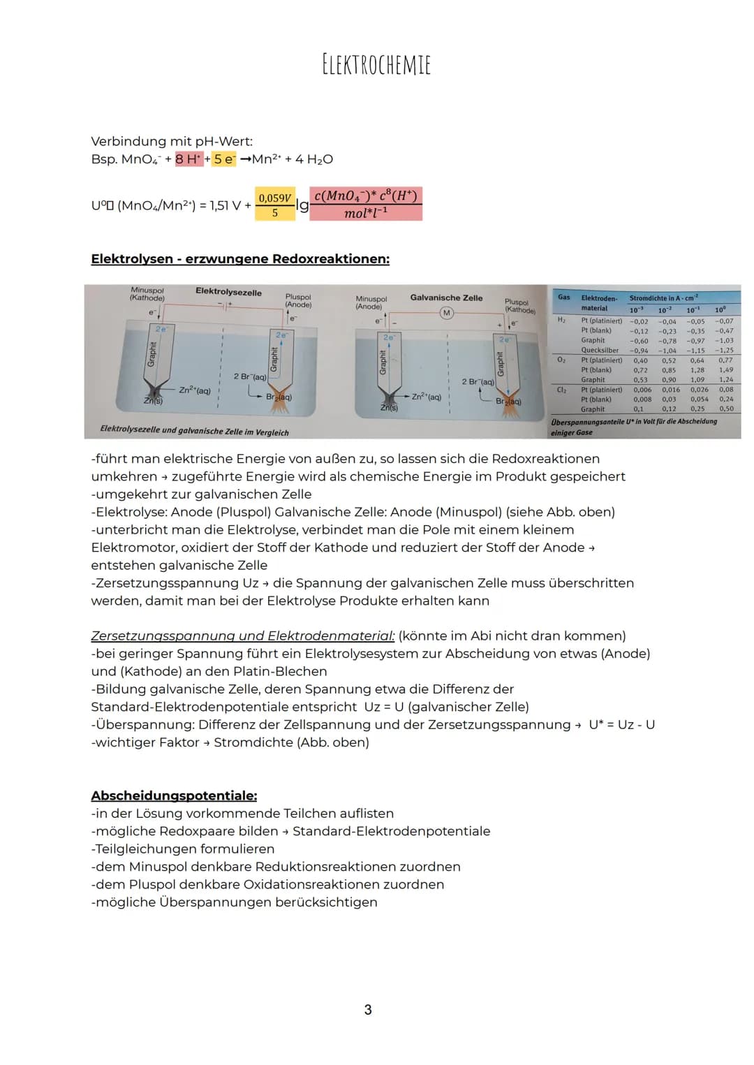 ELEKTROCHEMIE
Redoxreaktionen:
-Oxidation: Elektronenabgabe (Oxidationszahl wird erhöht)
-Reduktion: Elektronenaufnahme (Oxidationszahl wird