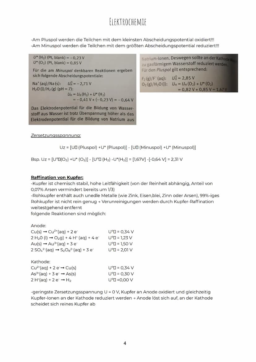 ELEKTROCHEMIE
Redoxreaktionen:
-Oxidation: Elektronenabgabe (Oxidationszahl wird erhöht)
-Reduktion: Elektronenaufnahme (Oxidationszahl wird