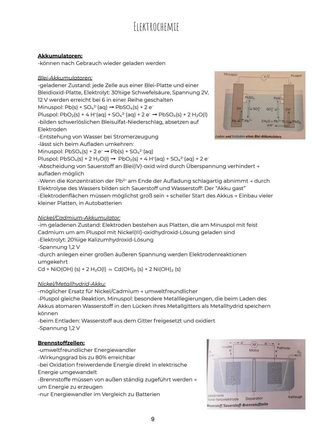 ELEKTROCHEMIE
Redoxreaktionen:
-Oxidation: Elektronenabgabe (Oxidationszahl wird erhöht)
-Reduktion: Elektronenaufnahme (Oxidationszahl wird