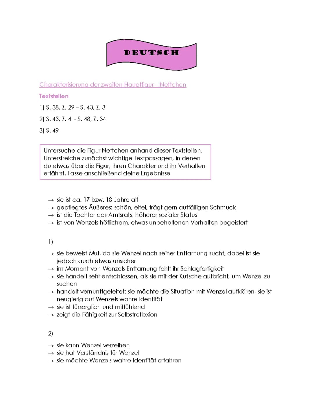 Charakterisierung von Nettchen 