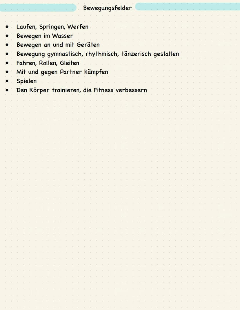 Abitur Lernzettel 2023
Sporttheorie
Jana Janecki
25.04.2023 Bewegungslehre:
● Bedeutung und Sinn sportlicher Bewegungen
-> Definition Sport

