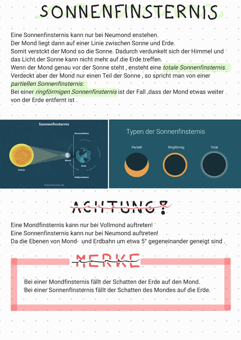 FINSTERNISSE
MONDFINSTERNIS
Der Mond liegt auf einer Linie mit der Sonne und der Erde.
Somit befindet sich der Mond im Schatten der Erde.
We