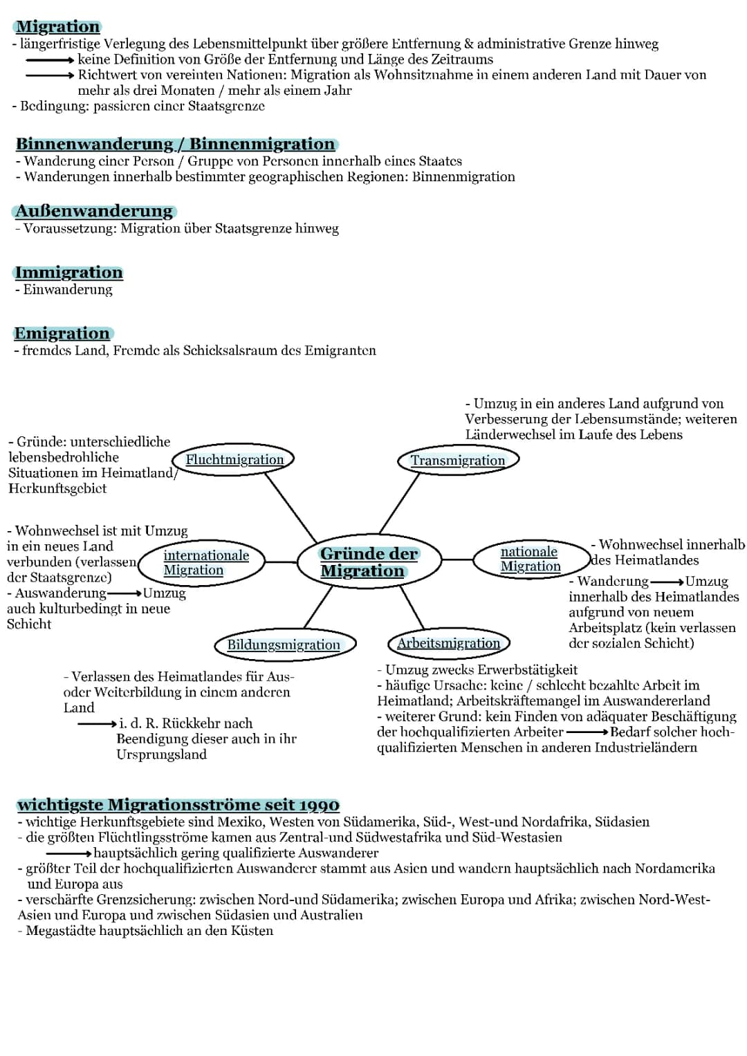 Geschichte und Entwicklungen der Migration