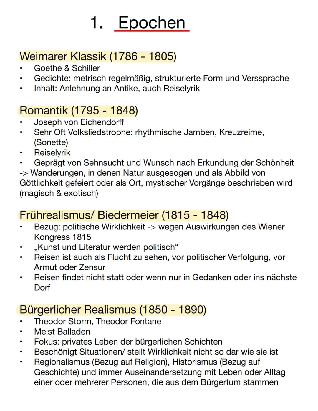 Aufbau
1. Einleitung: Titel, Autor, Epoche, Thema
2. Hauptteil: äußere Form (Strophen, Verse,
Reimschema, Metrum, Kadenzen...)
3. Sprechsitu