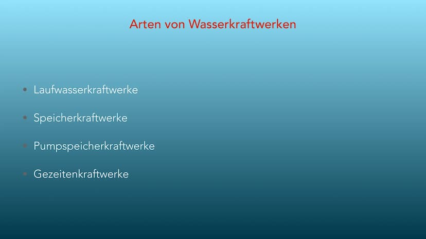 WASSERKRAFT
ERNEUERBARE ENERGIEN INHALT
Art und Weise der Energiegewinnung
Vorteile dieser Form der Energiegewinnung
Nachteile dieser Form d