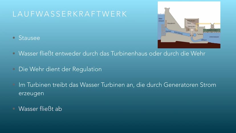 WASSERKRAFT
ERNEUERBARE ENERGIEN INHALT
Art und Weise der Energiegewinnung
Vorteile dieser Form der Energiegewinnung
Nachteile dieser Form d