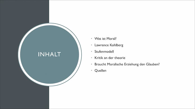 THEORIE DER
MORALENTWICKLUNG
NACH LAWRENCE
KOHLBERG INHALT
●
●
●
●
●
Was ist Moral?
Lawrence Kohlberg
Stufenmodell
Kritik an der theorie
Bra