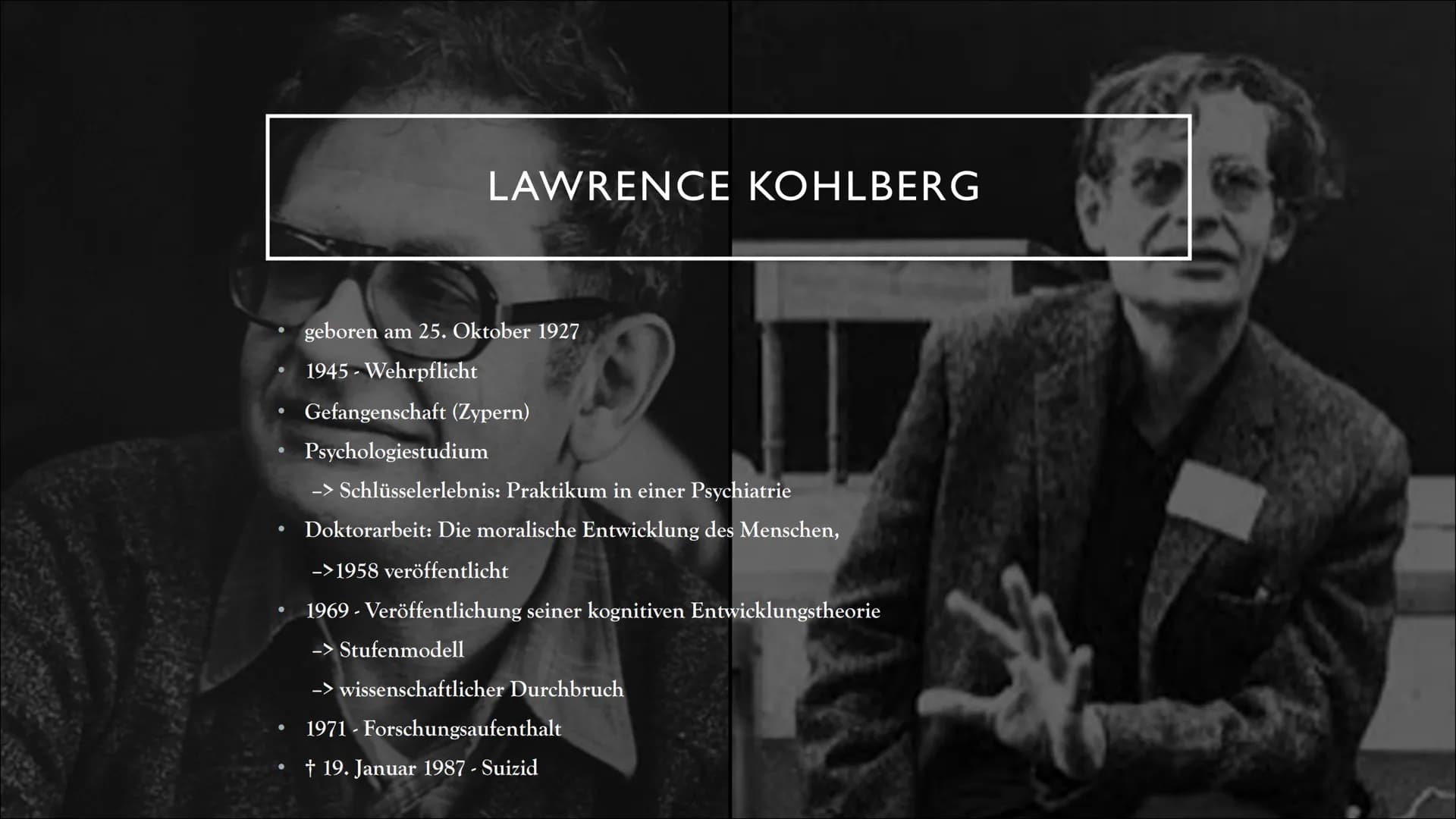 THEORIE DER
MORALENTWICKLUNG
NACH LAWRENCE
KOHLBERG INHALT
●
●
●
●
●
Was ist Moral?
Lawrence Kohlberg
Stufenmodell
Kritik an der theorie
Bra