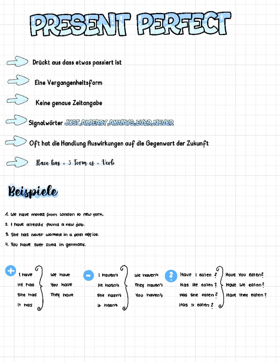englisch Zeitform 