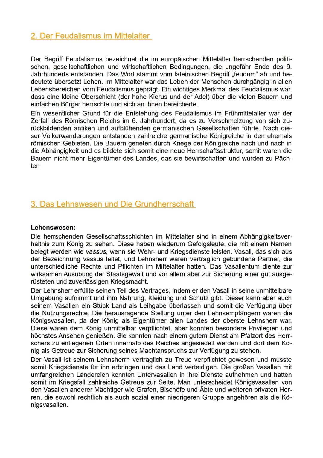 Portfolio
Gesellschaft
im Mittelalter Inhaltsverzeichnis
Einleitung
1. Die Ständegesellschaft im Mittelalter
2. Der Feudalismus im Mittelalt