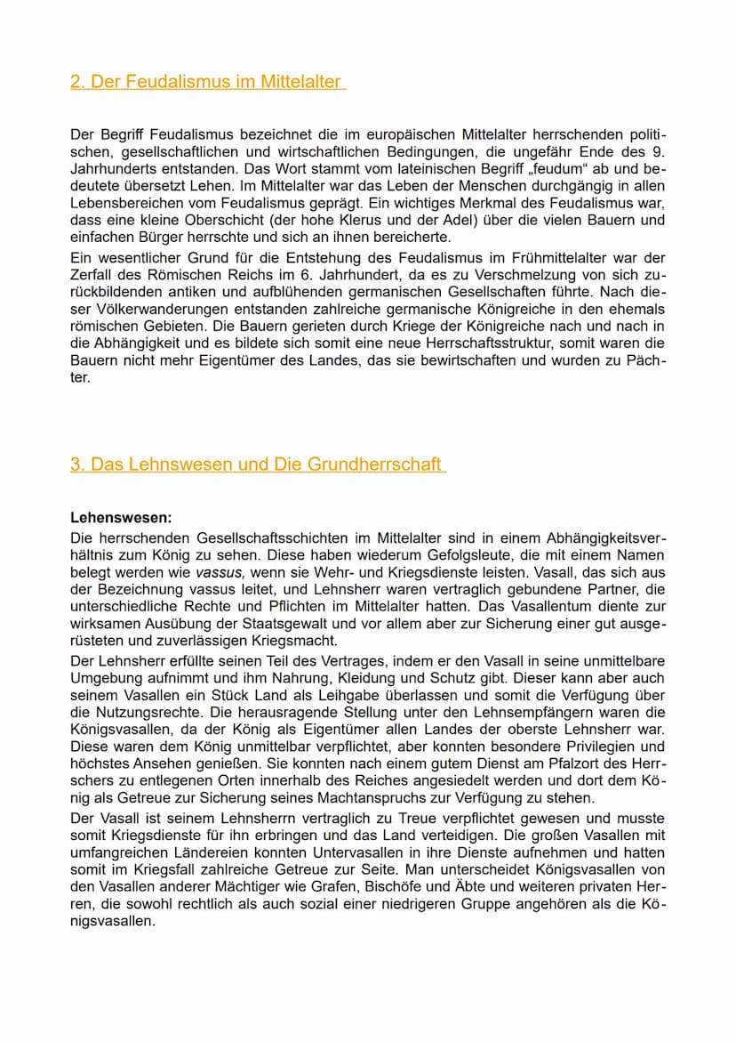 Portfolio
Gesellschaft
im Mittelalter Inhaltsverzeichnis
Einleitung
1. Die Ständegesellschaft im Mittelalter
2. Der Feudalismus im Mittelalt