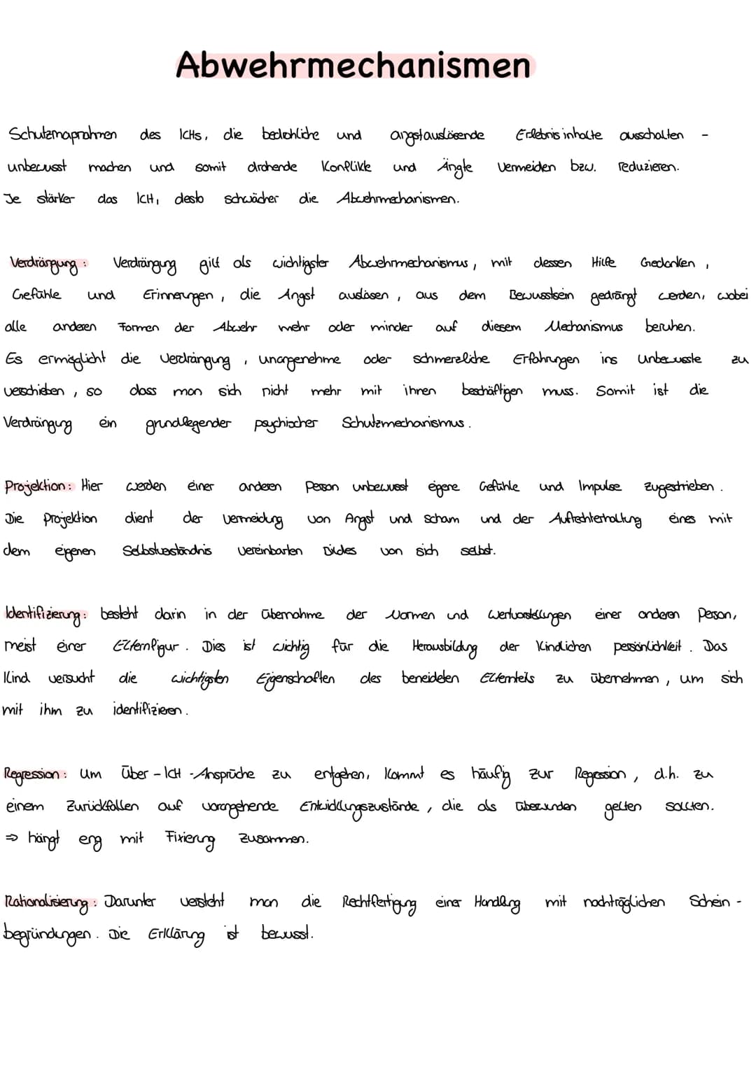 Schutzmaprahmen des
unbewusst
Je stärker
machen
alle
und
das ICH, desto
ein
Projektion: Hier
Die Projektion
dem
eigenen
und
Abwehrmechanisme