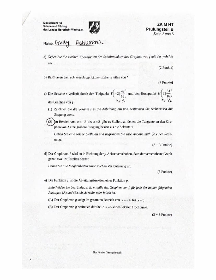 Ministerium für
Schule und Bildung
des Landes Nordrhein-Westfalen
통
:: Emily Rothemann
Name:
Zentrale Klausur am Ende der Einführungsphase
2