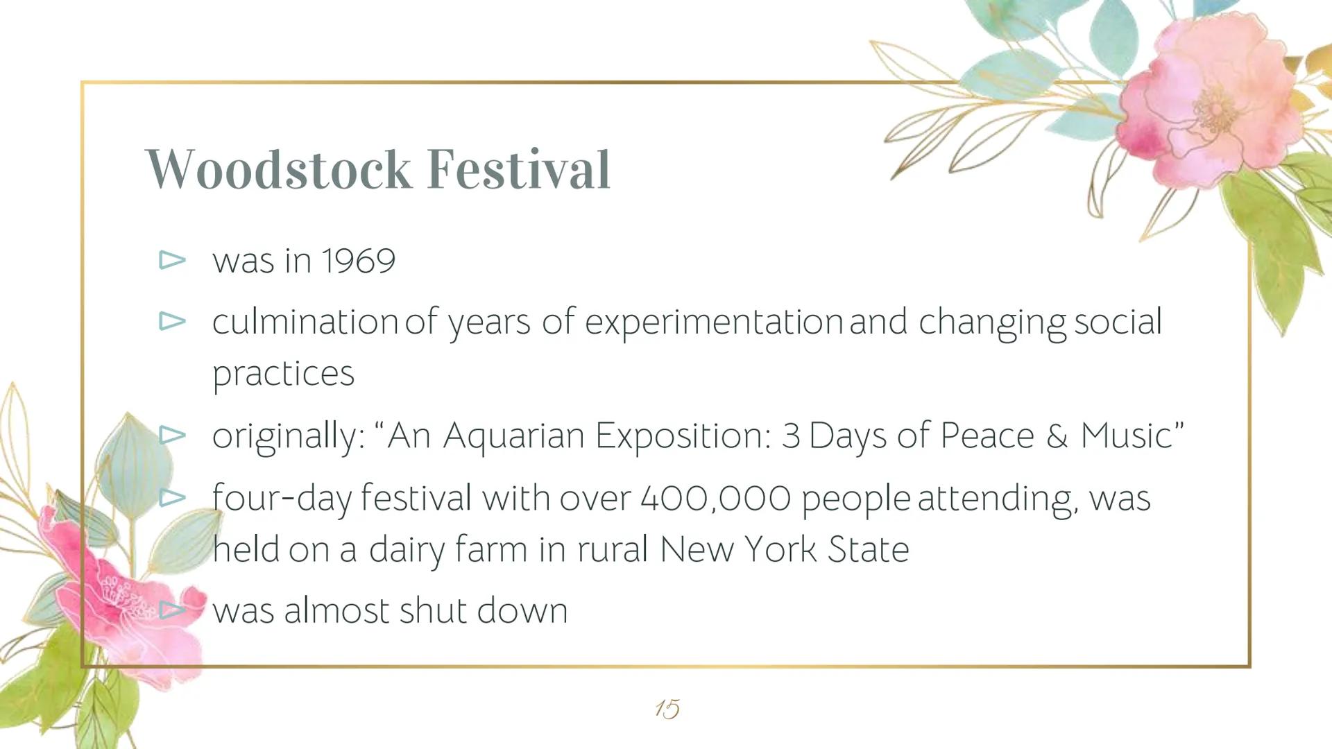 The Hippie movement
Generation " Flower
Power"
by Anastasia Simonina 600
REE
Structure
► definition
M
precursors
▷ events which influenced t