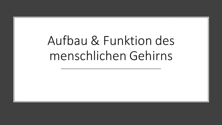 Know Gehirn Biologie PowerPoint thumbnail