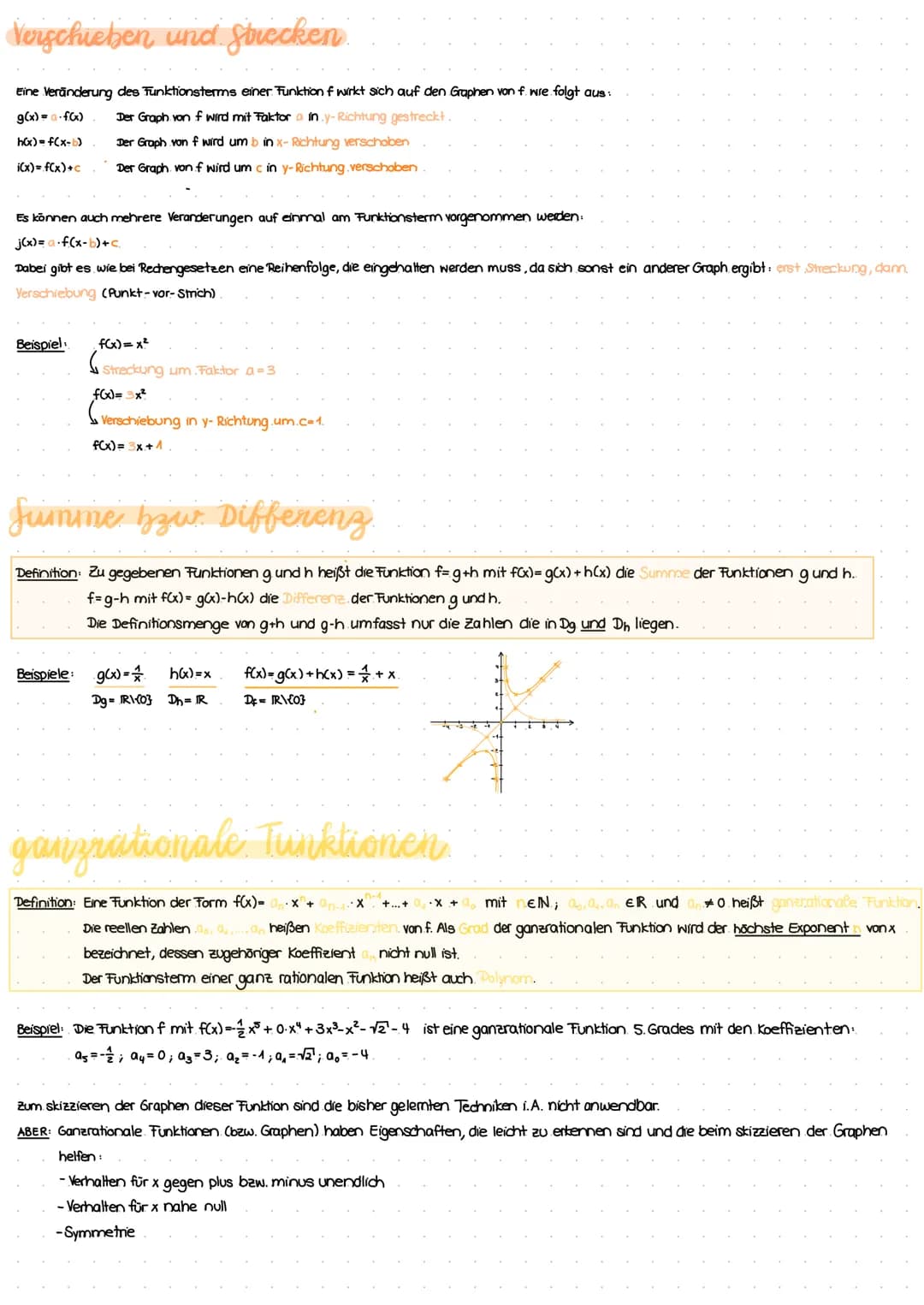 Funktionen
Definition: Eine Funktion ist eine eine eindeutige Zuordnung, d.h jedem x-Wert wird genau ein y-Wert zugeordnet.
Eine Funktion ka