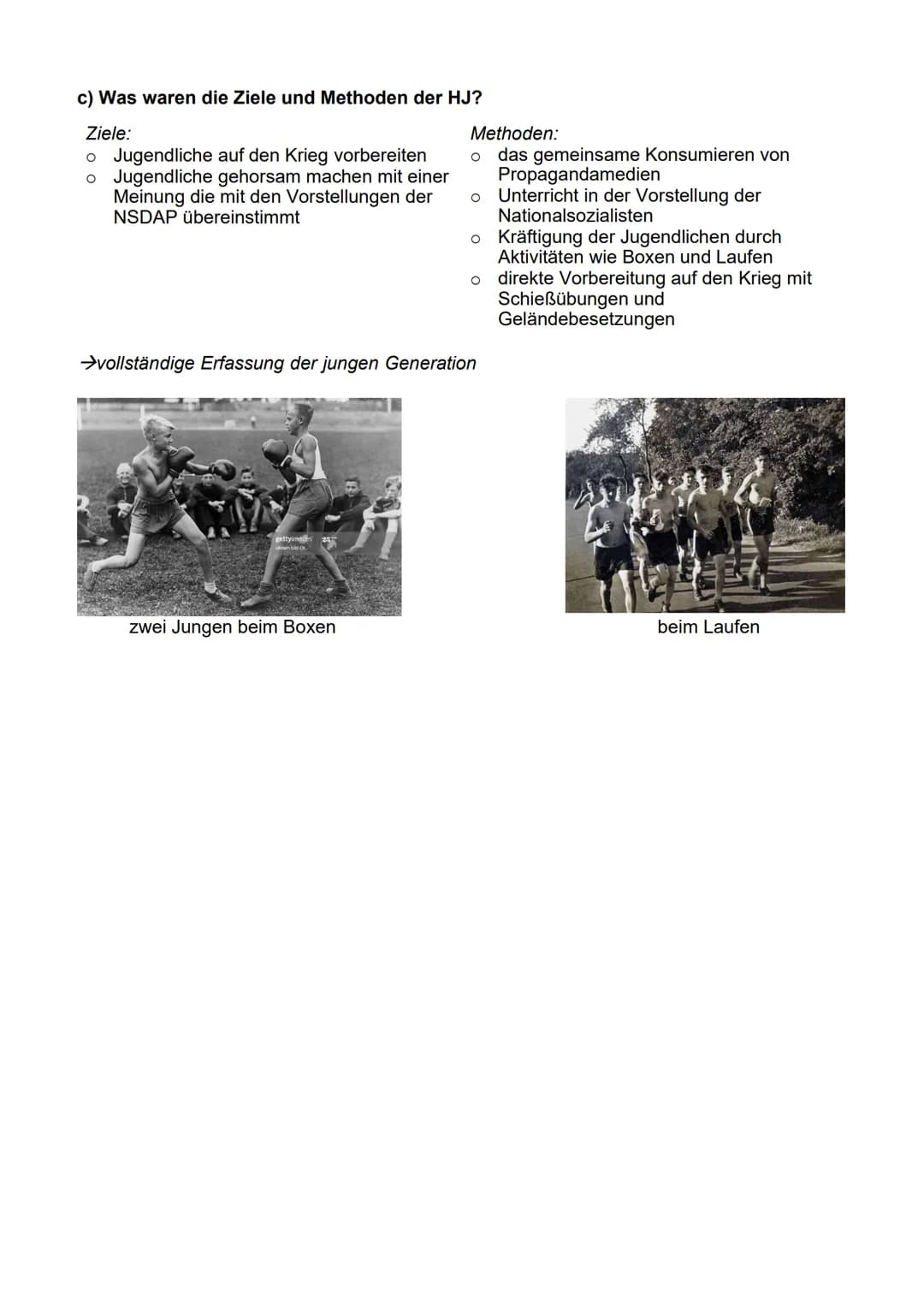 Die Hitlerjugend (HJ)
a) wichtigste Fakten
O
O wurde 1926 gegründet
war bis 1932 in die SA
(Sturmabteilung)eingegliedert
O wurde am 10. Okto