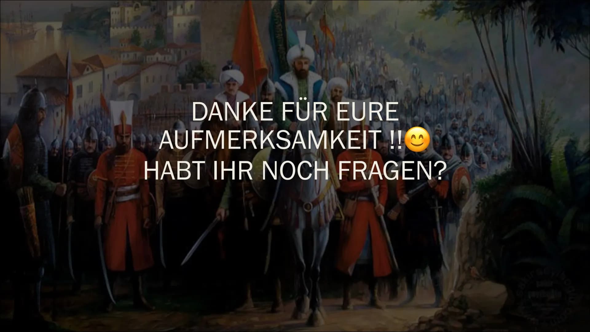 ENTSTEHUNG
DES
OSMANISCHEN
REICHES
Eroberung Konstantinopels 1453
HARPERERER
TOIMEN Inhalt der Präsentation
Vorgeschichte
Eroberung Konstant