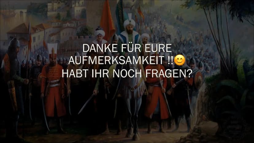 ENTSTEHUNG
DES
OSMANISCHEN
REICHES
Eroberung Konstantinopels 1453
HARPERERER
TOIMEN Inhalt der Präsentation
Vorgeschichte
Eroberung Konstant